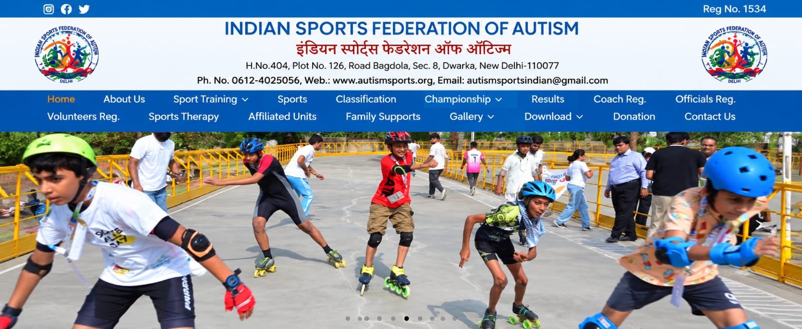 Indian Sports Federation of Autism Website